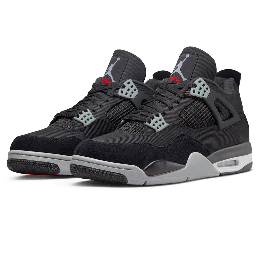 Air Jordan 4 Retro SE Black Canvas - vista frontal lateral