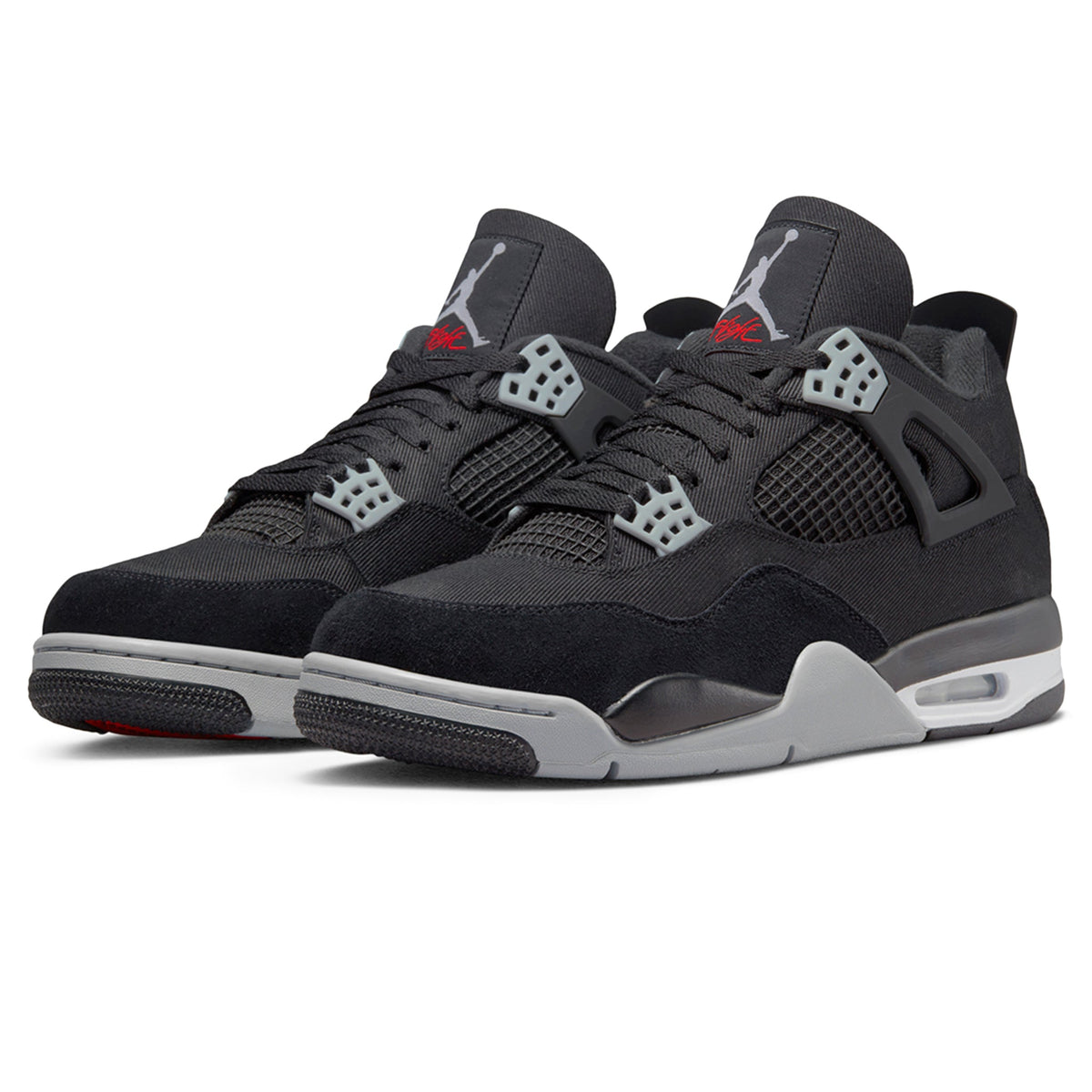 Air Jordan 4 Retro SE Black Canvas - vista frontal lateral