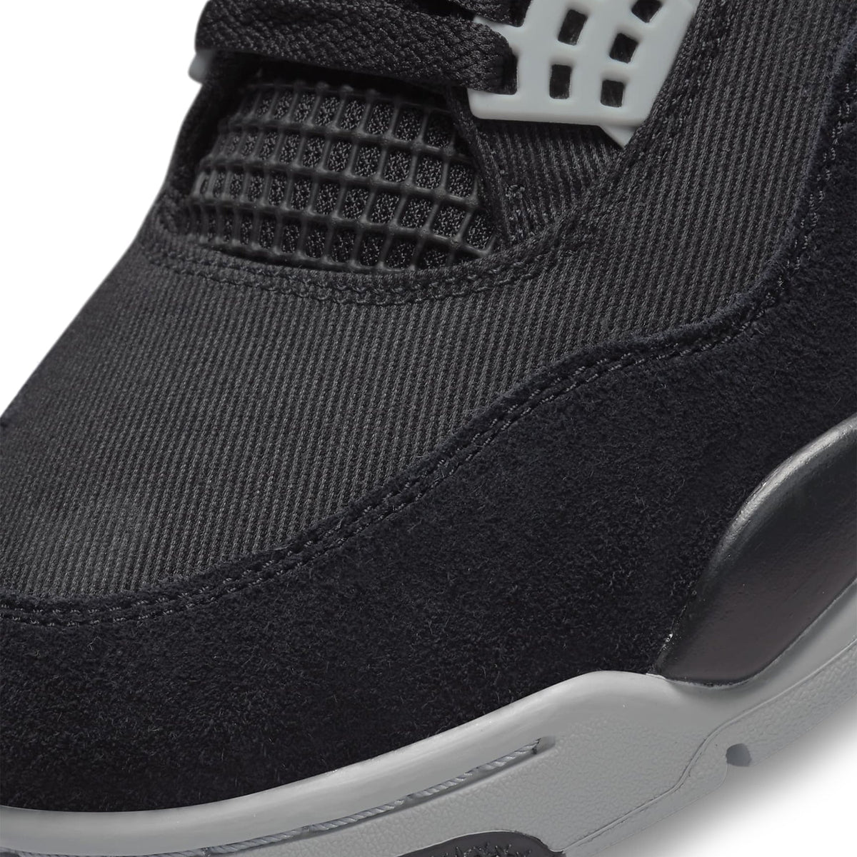 Air Jordan 4 Retro SE Black Canvas - puntera