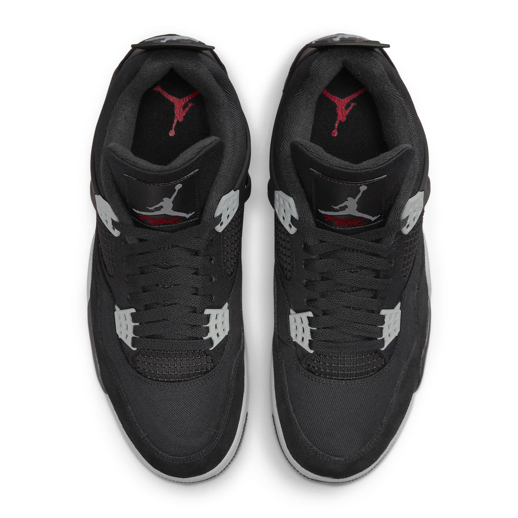 Air Jordan 4 Retro SE Black Canvas - vista superior