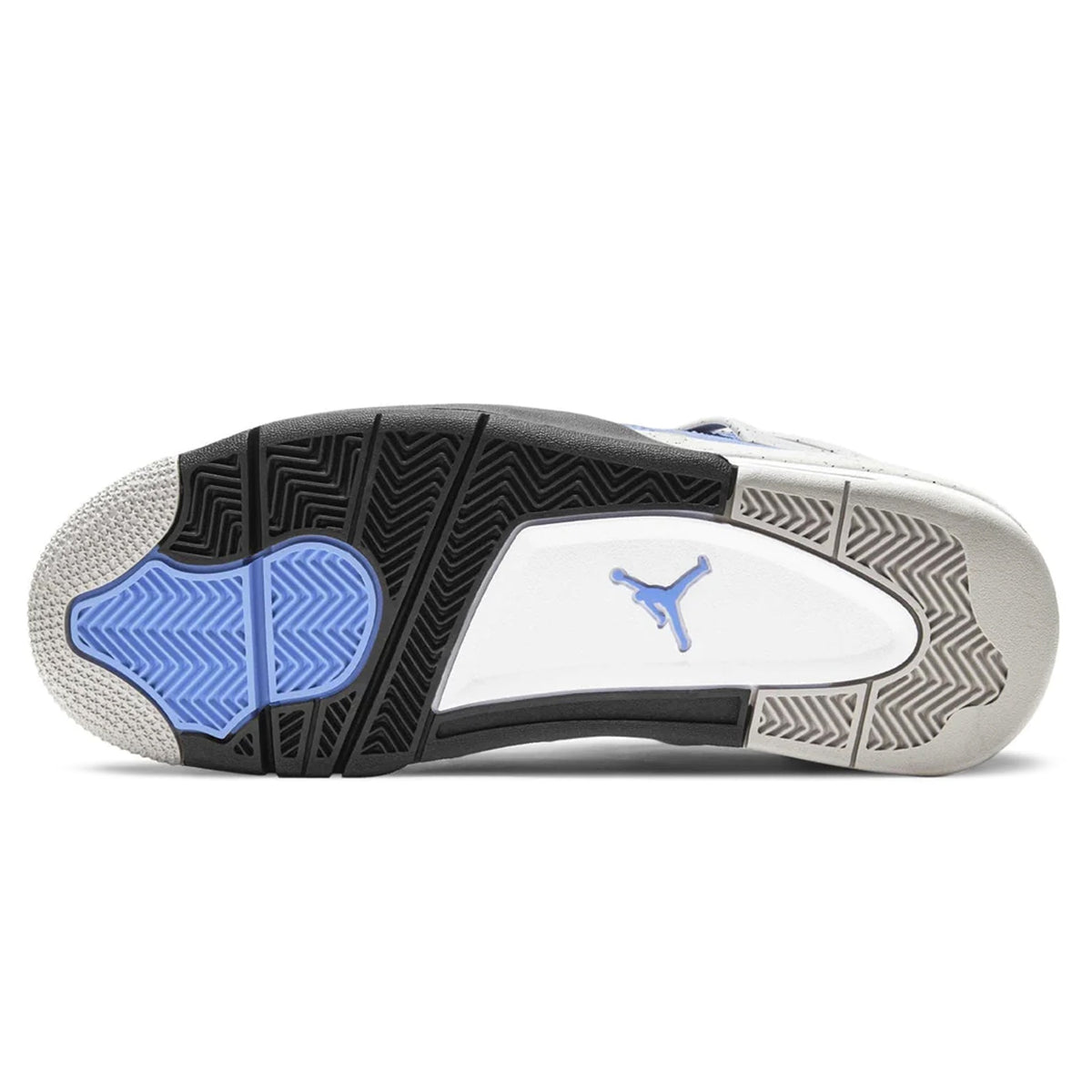 Air Jordan 4 Retro University Blue - vista de la suela