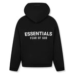 Fear Of God Essentials Fleece Black Hoodie - trasera