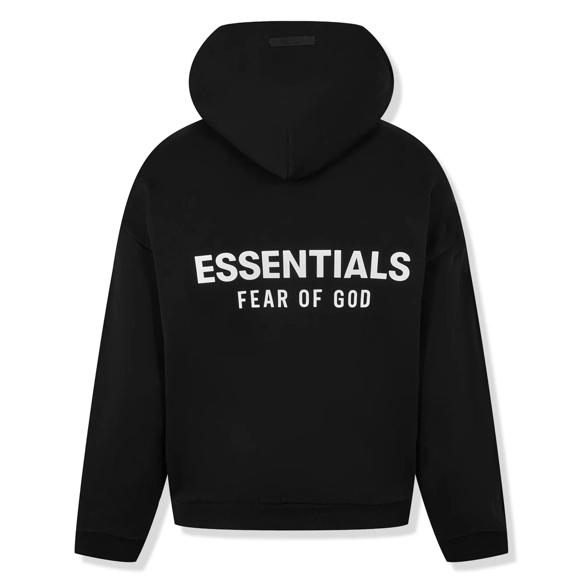 Fear Of God Essentials Fleece Black Hoodie - trasera