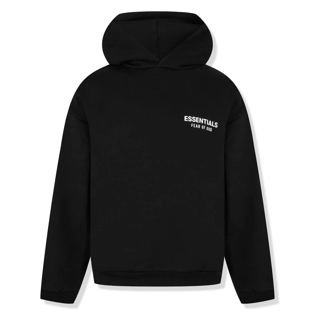 Fear Of God Essentials Fleece Black Hoodie - frontal