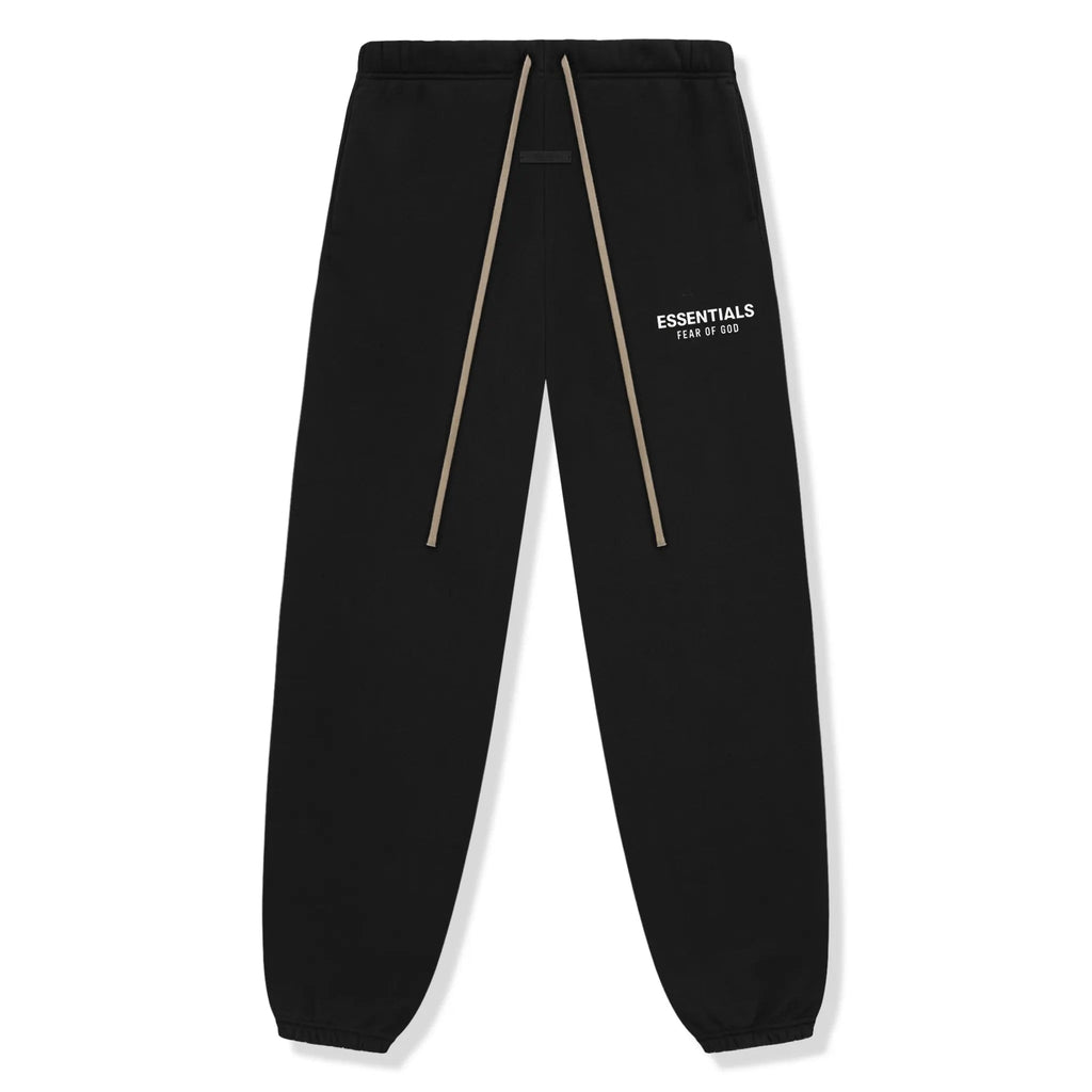 Fear Of God Essentials Fleece Black Sweatpants FW24 - frontal