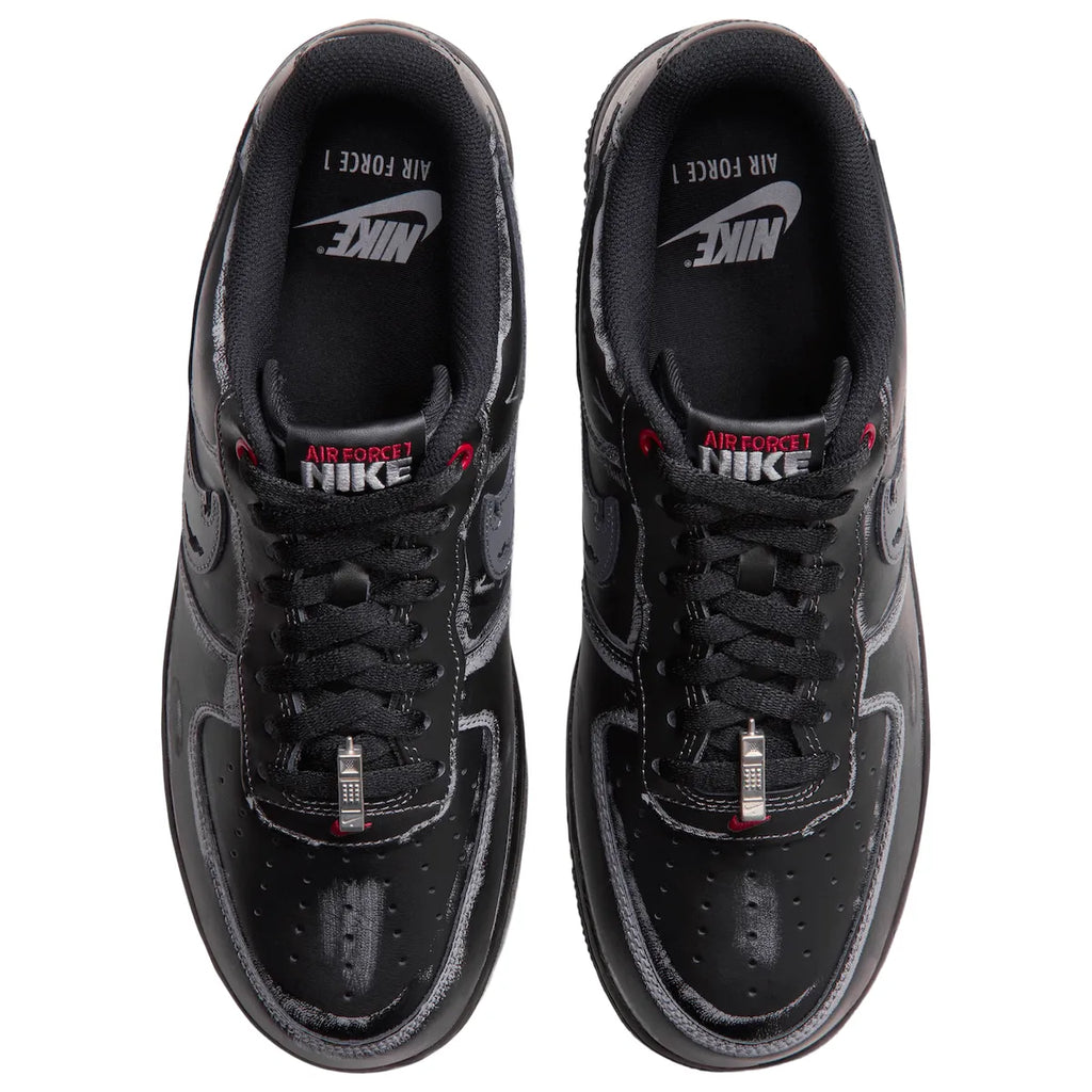 Nike Air Force 1 Low Scream Ghostface Black - vista superior del par