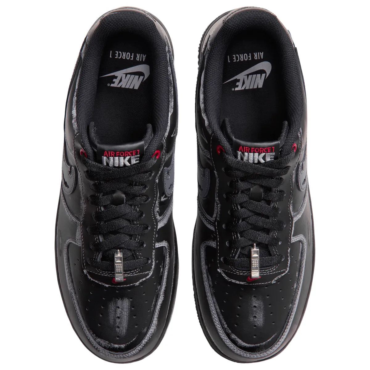 Nike Air Force 1 Low Scream Ghostface Black - vista superior del par