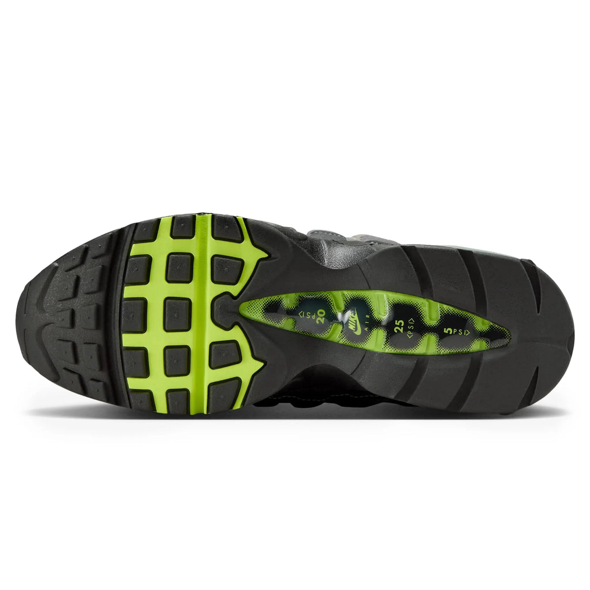 Nike Air Max 95 OG Big Bubble Neon 2025 - vista de la suela