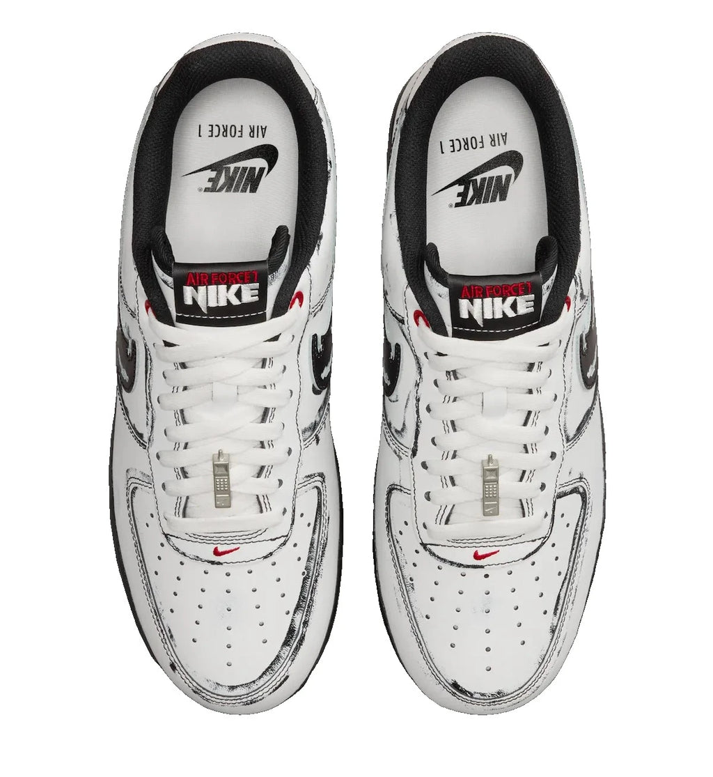 Nike Air Force 1 Low Scream Ghostface - vista superior del par