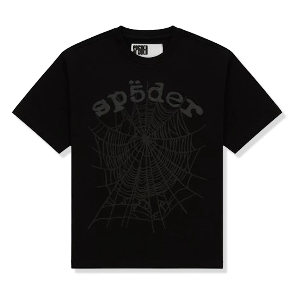 Sp5der Phantom OG Web Black T-Shirt TE034FW25BLK