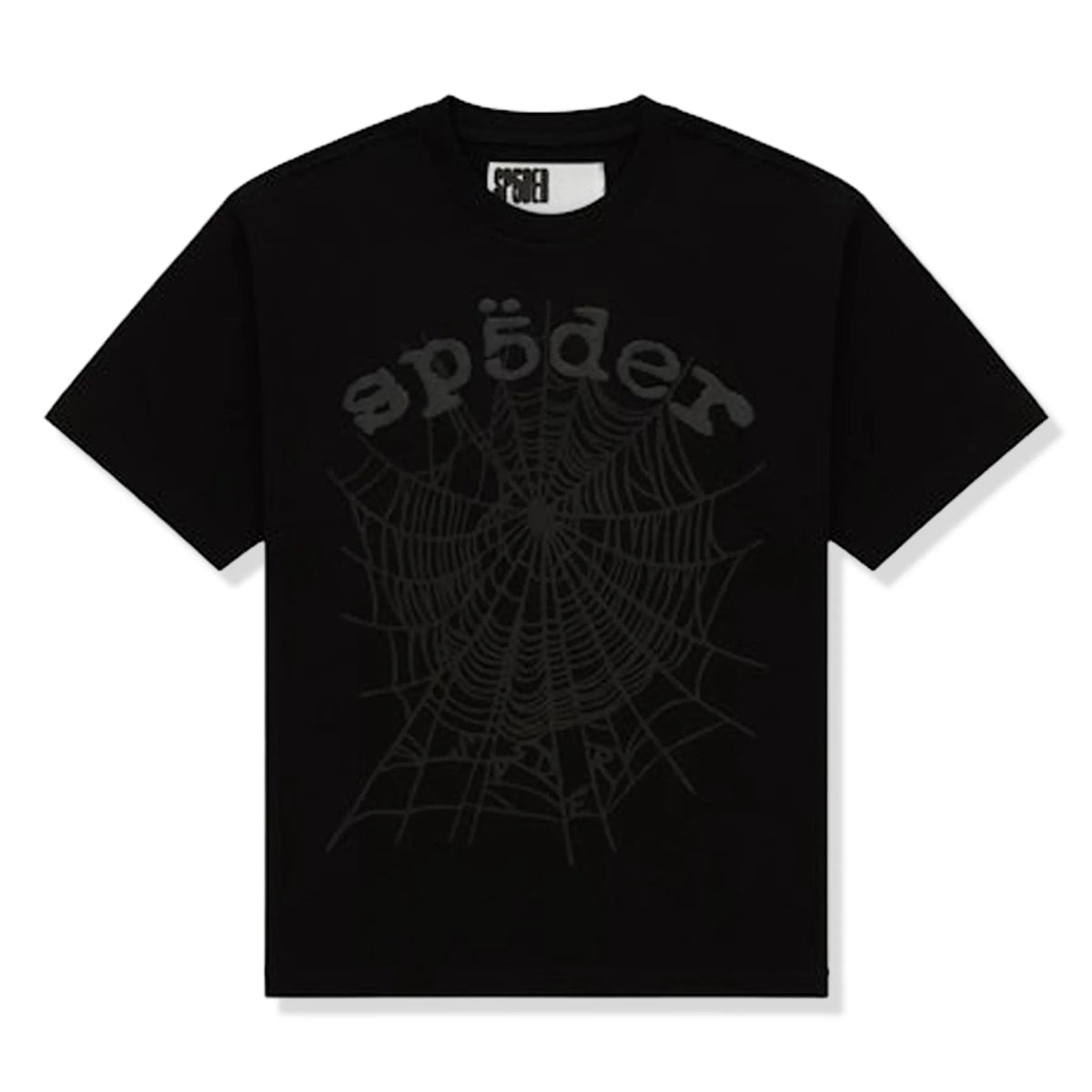 Sp5der Phantom OG Web Black T-Shirt TE034FW25BLK