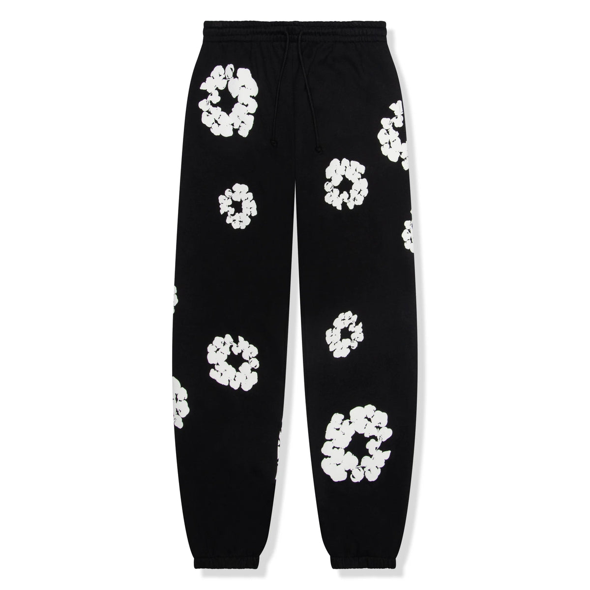 Denim Tears The Cotton Wreath Black Sweatpants - vista frontal