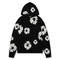 Denim Tears The Cotton Wreath Black Hoodie - vista frontal