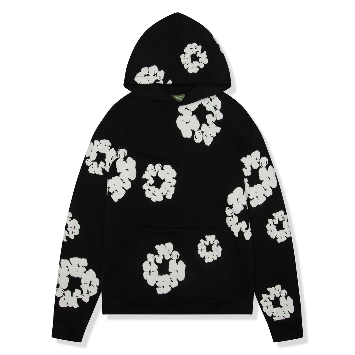Denim Tears The Cotton Wreath Black Hoodie - vista frontal